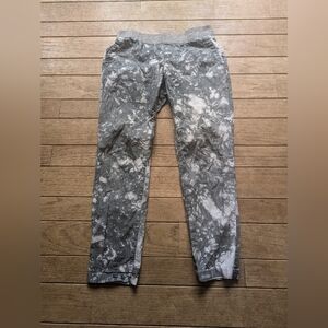 CAbi Gray Marble-Print Track Pants